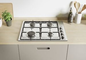 Candy CHW6LX 75cm 4-burner Gas Hob STAINLESS STEEL