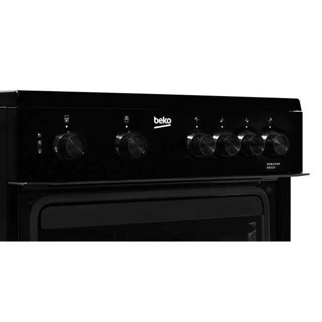 Beko KDC611K 60cm Double Oven Electric Cooker - Black