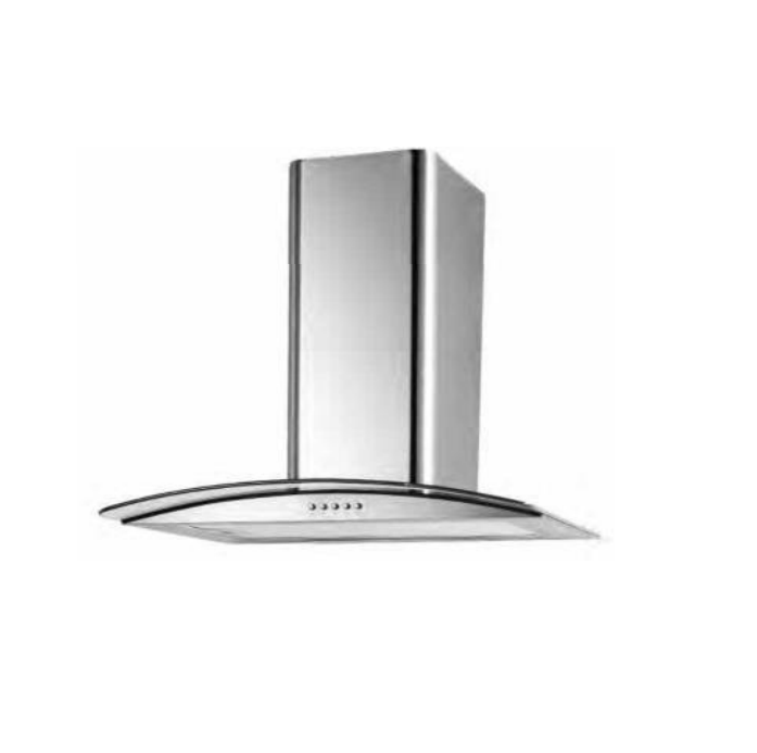 Domapp DOMAPPCVGL70 70cm Curved Glass Stainless Steel Cooker Hood