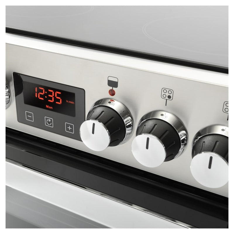 Belling 444410819 Cook centre 60E 60cm Double Oven Electric Cooker With Ceramic Hob - Stainless Steel 444410819